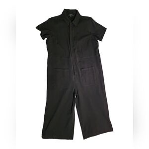 Universal Standard M (2X) Kate Stretch Cotton Twill Black Women's Jumpsuit